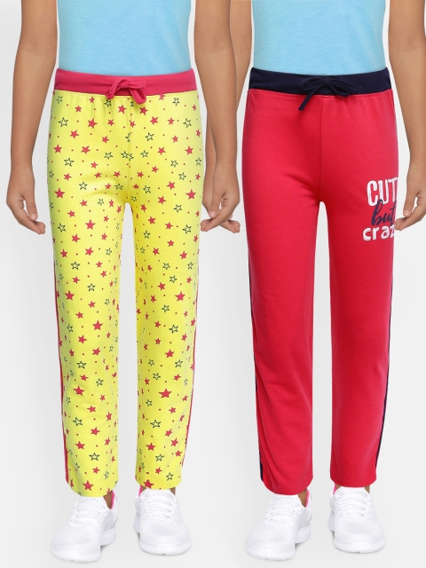 

Eteenz Girls Pack of 2 Track Pants, Red