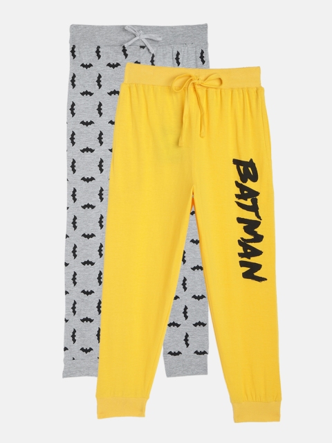 

Eteenz Boys Pack of 2 Batman Printed Cotton Joggers, Yellow