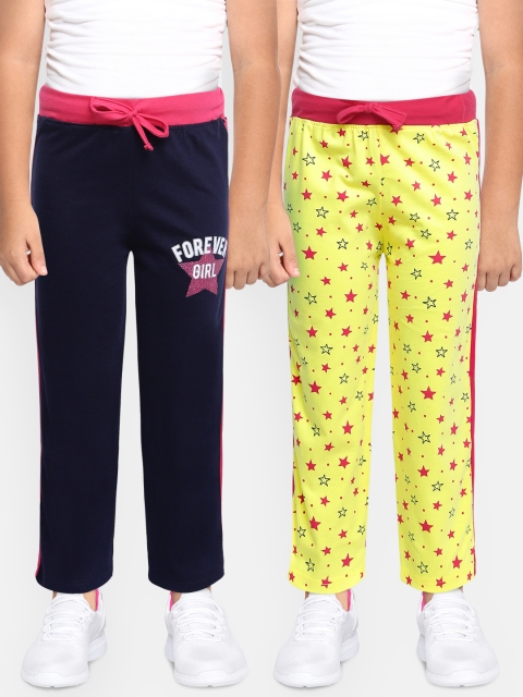 

Eteenz Girls Pack of 2 Track Pants, Yellow