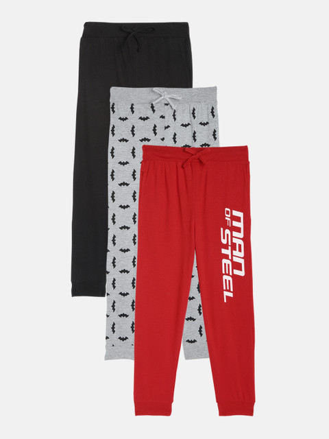 

Eteenz Boys Pack of 3 Cotton Joggers, Black