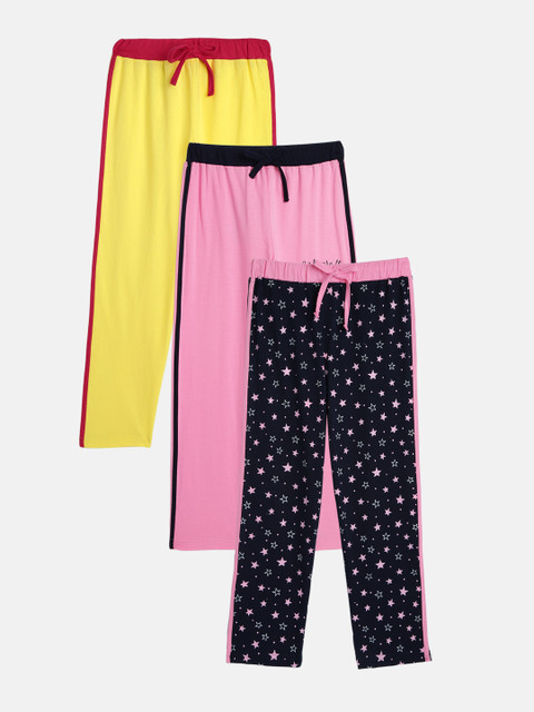 

Eteenz Girls Pack of 3 Track Pants, Pink