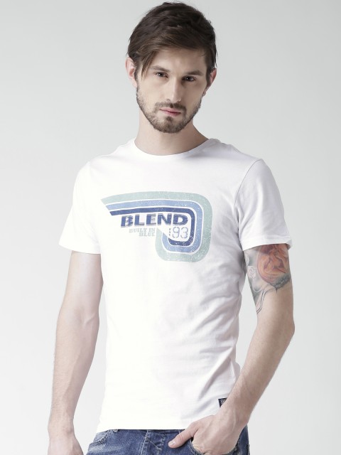 

BLEND White Printed T-shirt