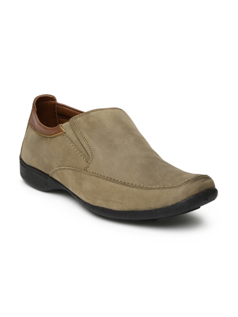 

Egoss Men Brown Leather Loafers