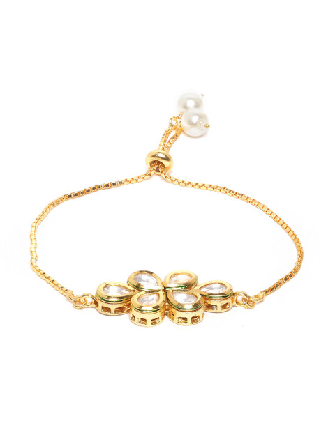 

Zobby Gold-Plated Kundan Studded Handcrafted Bracelet