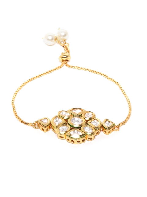 

Zobby Gold-Plated Kundan Studded Handcrafted Bracelet