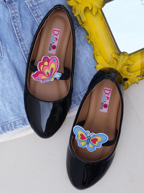 

DChica Girls Black Embellished Ballerinas