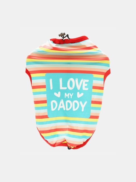 

Heads Up For Tails Blue & Yellow I Love My Daddy Printed Dog T-Shirt