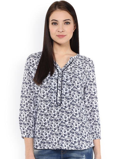 

Harpa White Floral Print Top