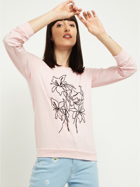 

max Women Pink Printed Top
