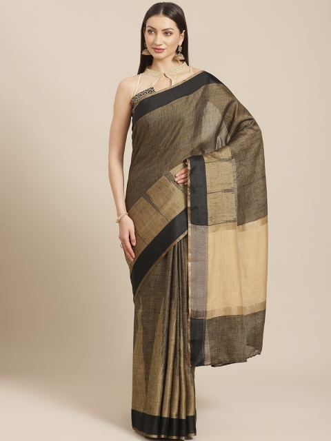 

Chhabra 555 Black & Golden Woven Design Mangalagiri Saree