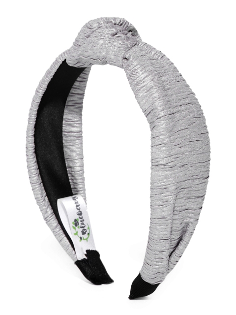 

Blueberry Women Grey Crinkled Hairband with Knot Detail