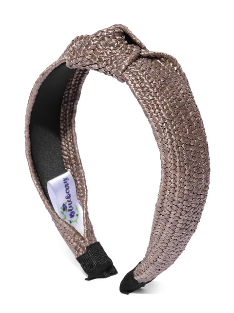 

Blueberry Women Brown Basketweave Jute Hairband