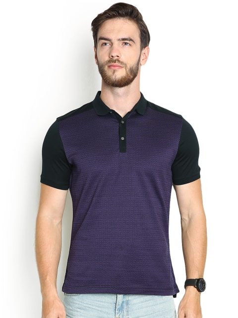 

Blackberrys Purple & Black Slim Fit Polo T-shirt
