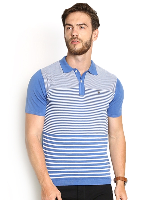 

Blackberrys Blue Striped Slim Fit Polo T-Shirt