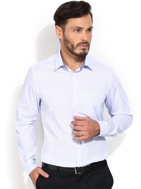

Blackberrys Blue Printed Slim Fit Formal Shirt