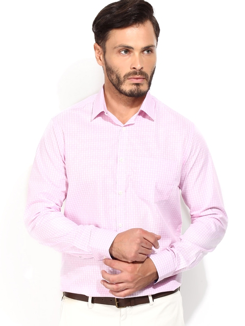 

Blackberrys Pink Checked Slim Fit Formal Shirt