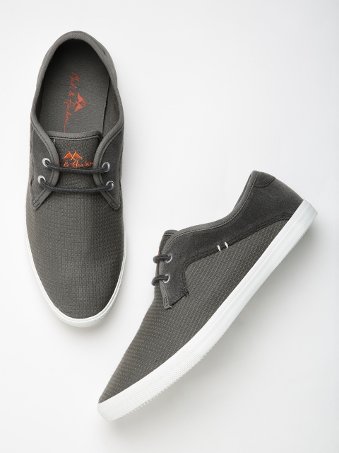 

Mast & Harbour Men Grey Patterned Sneakers
