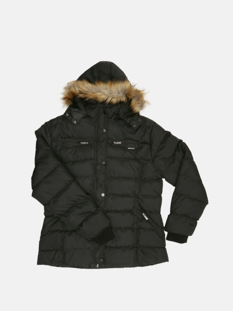 

Harvard Women Black Solid Parka Jacket