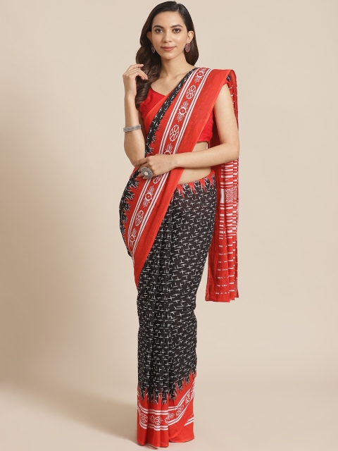 

Libas Black & White Pure Cotton Printed Saree