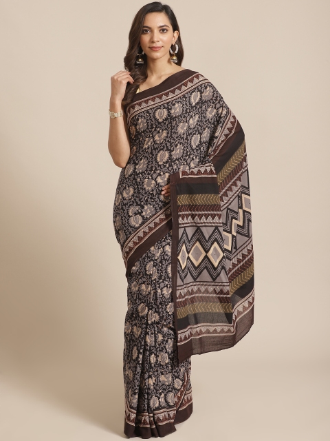 

Libas Black & Grey Pure Cotton Printed Saree