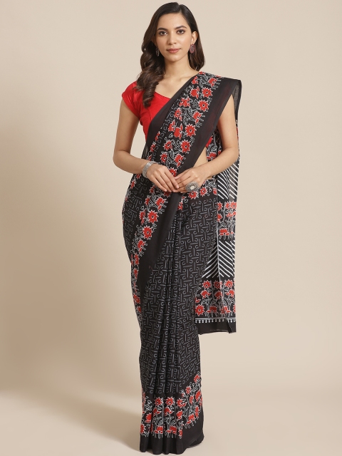 

Libas Black & White Pure Cotton Printed Saree