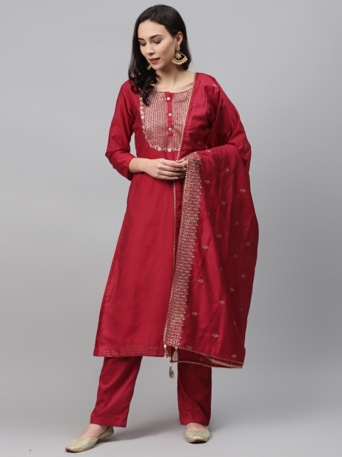 

Readiprint Fashions Maroon Solid Unstitched Dress Material