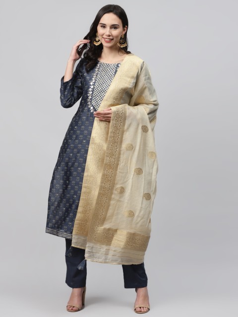 

Readiprint Fashions Charcoal Grey Printed Unstitched Dress Material