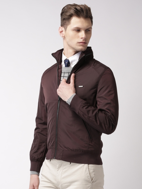 

INVICTUS Burgundy Hooded Jacket, Maroon