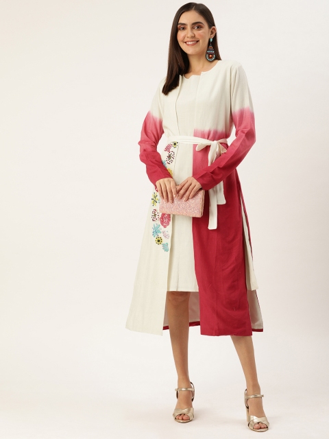 

VASTRANAND Women Red Dyed Co-ordinate Sets Dress