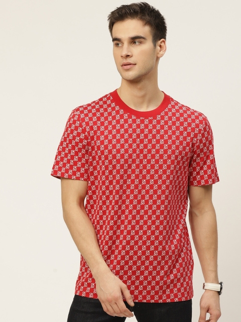 

Calvin Klein Jeans Men Red & White Printed Pure Cotton Round Neck T-shirt