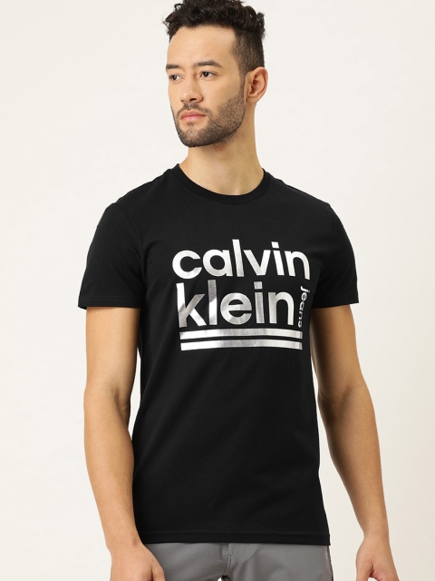 

Calvin Klein Jeans Men Black Printed Round Neck T-shirt