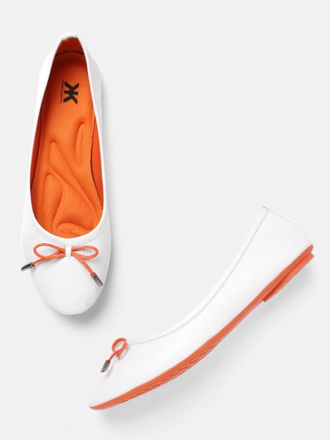 

Kook N Keech Women White Solid Ballerinas