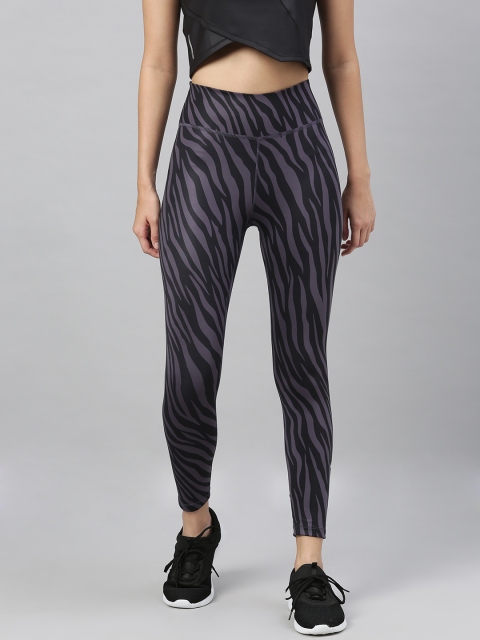 

Nike Women Black & Purple Printed Icon Clash One 7/8 Training Tights