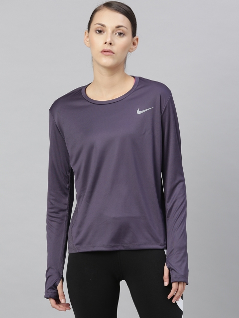 

Nike Women Grey Solid Top