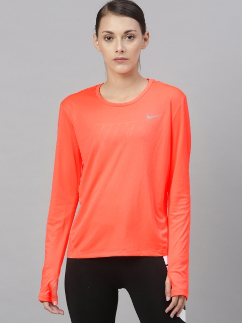 

Nike Women Orange Solid Top