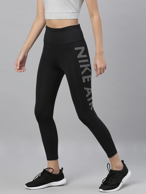 

Nike Women Black Printed Air Epic Fast 7/8-Length Running Tights