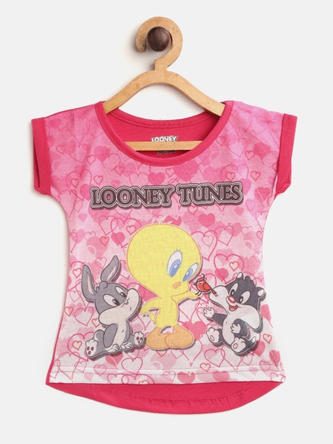 

Eteenz Infant Girls Pink & White Tweety Print Top