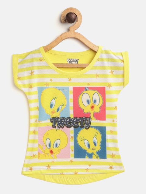 

Eteenz Infant Girls Yellow & White Tweety Print Top