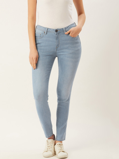 

United Colors of Benetton Women Blue Skinny Fit Mid-Rise Clean Look Stretchable Jeans