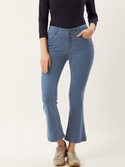 

United Colors of Benetton Women Blue Bootcut Mid-Rise Clean Look Stretchable Jeans
