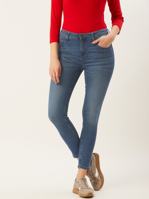 

United Colors of Benetton Women Blue Skinny Fit Mid-Rise Clean Look Stretchable Jeans