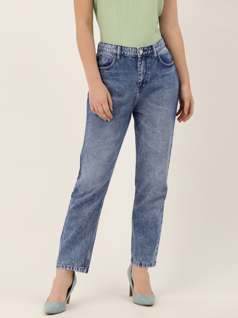 

AND Women Blue Regular Fit Mid-Rise Clean Look Jeans