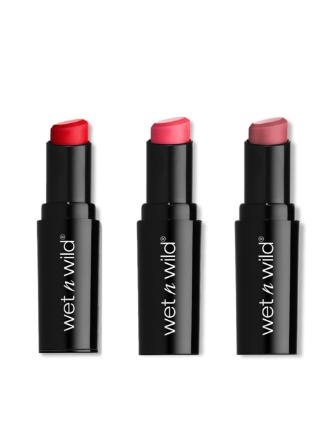 

Wet n Wild Set of 3 MegaLast Work from Home Lipsticks, Pink