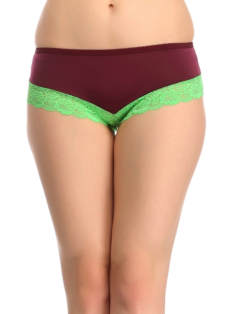 

Clovia Women Purple Lace Hipster Briefs PN0536P15XL