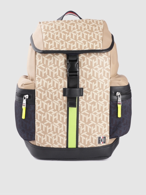 

Tommy Hilfiger Unisex Beige Brand Logo Print 16 Inch Laptop Backpack