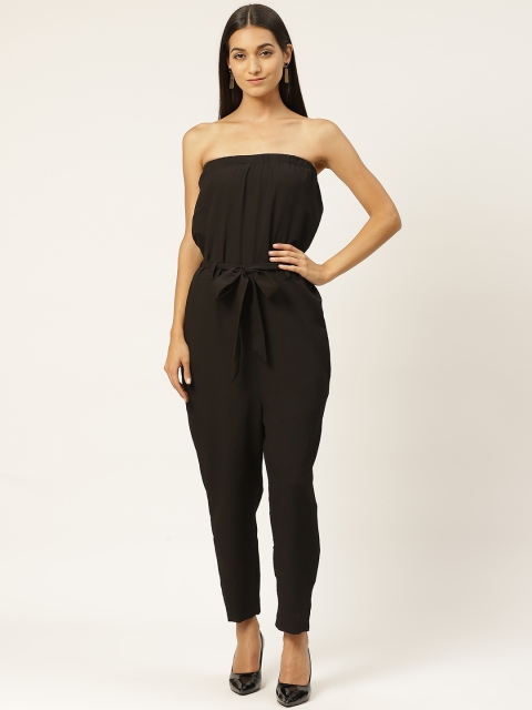 

INIESTA Women Black Solid Strapless Basic Jumpsuit