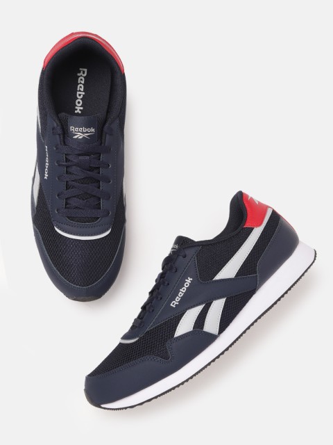 

Reebok Classic Men Navy Blue Woven Design Style Jogger Sneakers