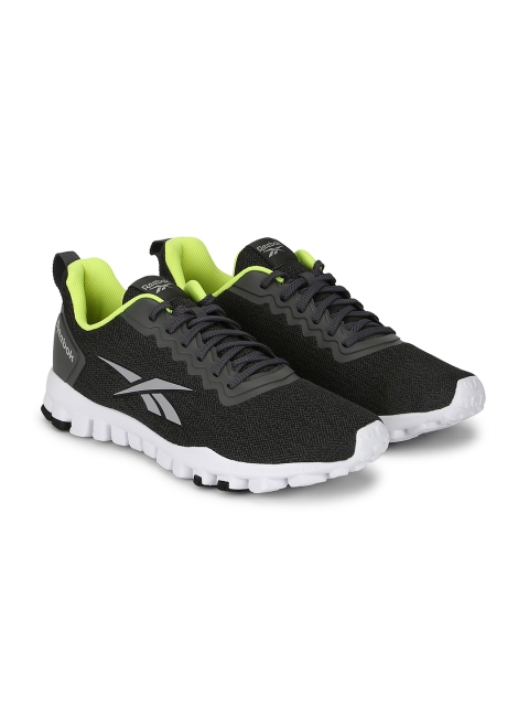 

Reebok Men Charcoal Grey & Black Flex O Astro Woven Design Running Shoes