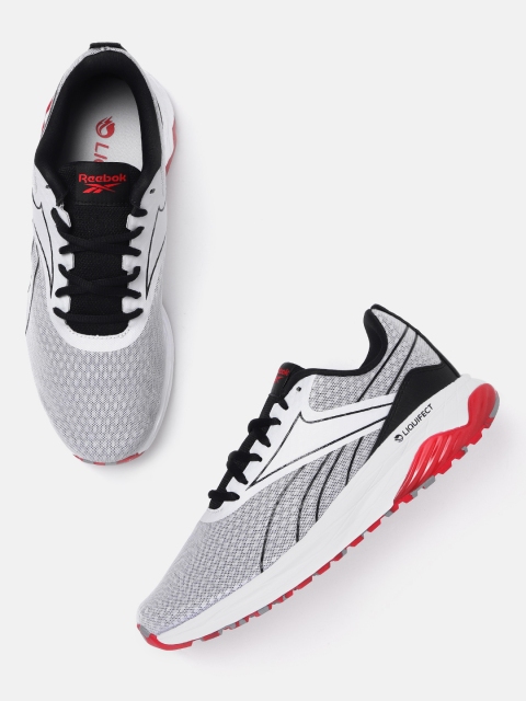 

Reebok Men White & Black Woven Design Liquifect 180 2.0 Running Shoes