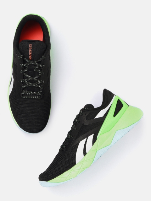 

Reebok Men Black Woven Design Nanoflex Training Shoes